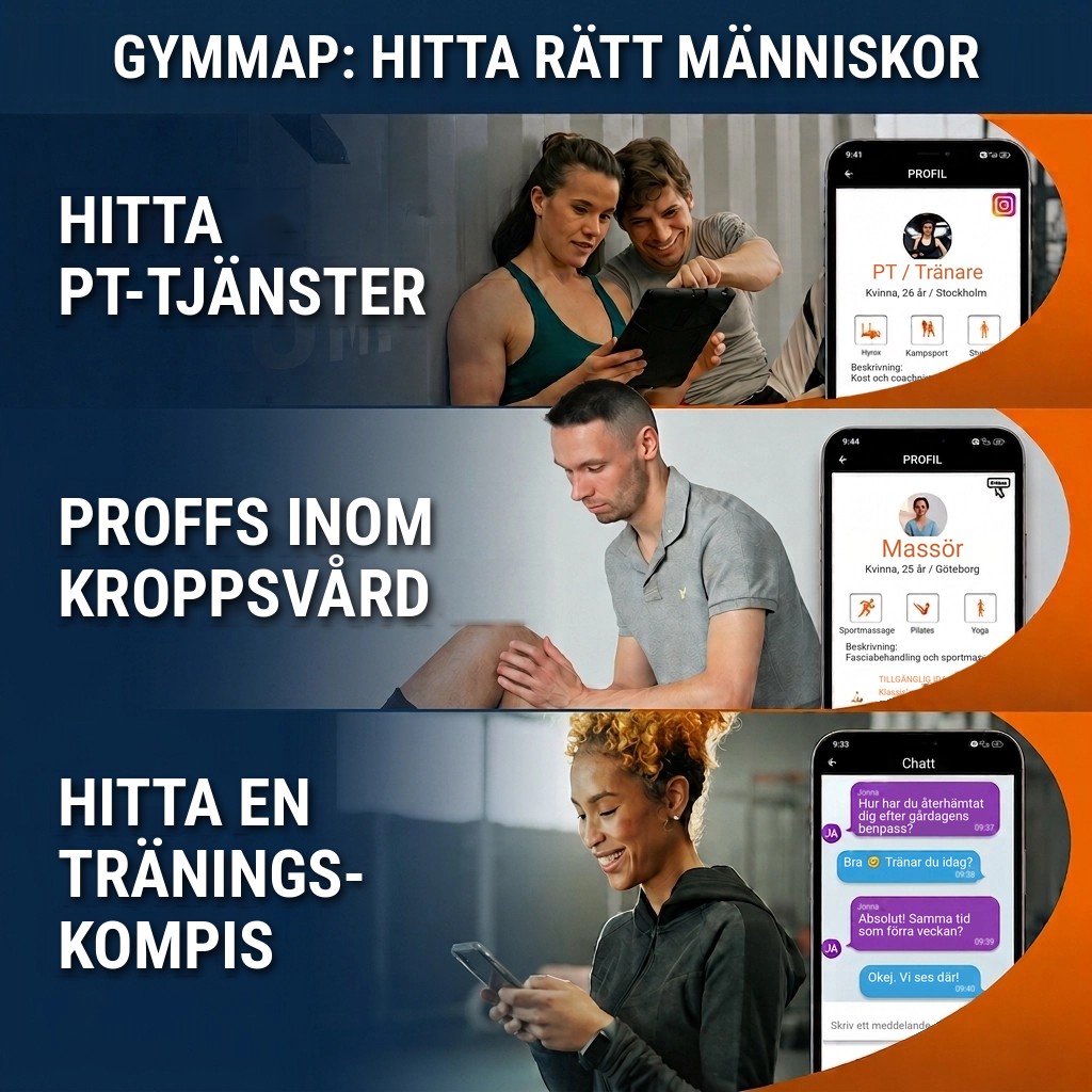 GymMap-appen: hitta personliga tränare, kroppsvårdsproffs och träningskompis till gymmet